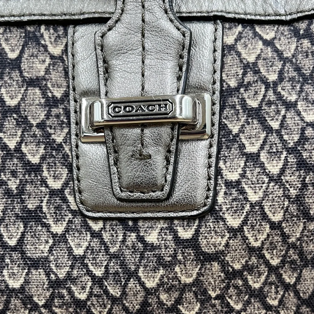 Coach Metallic Pewter Signature Satchel has G1393-F26037 Unique Coach Bag